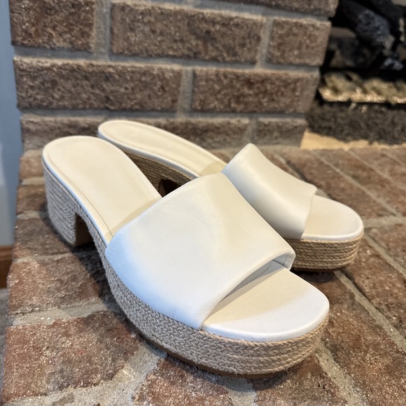 Vince Shoes - Vince‎ Women's Margo Espadrille Block Heel Slip On Sandals Slide Size 9.5 #174